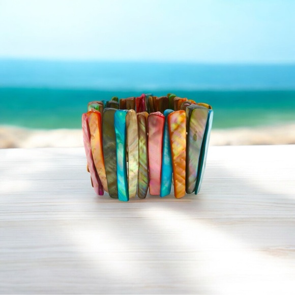 Multicolor Shellstone Artisan Bracelet - Picture 6 of 7